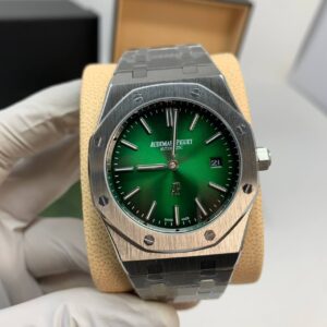 Audemars Piguet Royal Oak Jumbo Extra-Thin Green Dial 15202PT platinum AAA replica watch UK - men's AP reps
