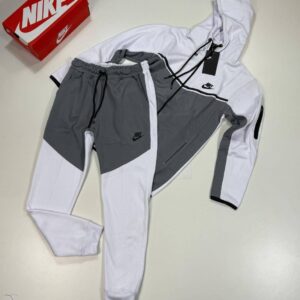 Nike Tech Fleece Signature tracksuit white grey men's AAA replica UK - designer reps sale