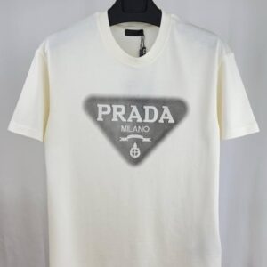 Prada Classic Cotton Short-Sleeve t-shirt white AAA replica UK - men's women's designer reps sale