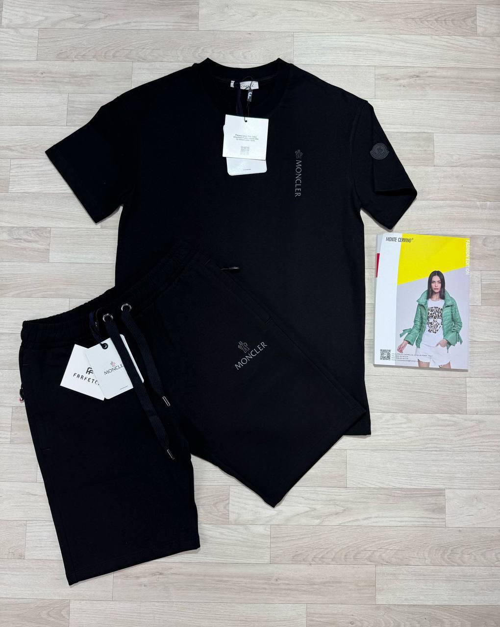 photo 5827762436306571034 y Moncler Vertical Logo Lettering t-shirt shorts set men's AAA replica UK - different colours reps sale