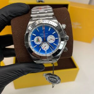 Breitling Chronomat B01 42 Six Nations Italy blue dial AAA replica watch UK - men's designer reps