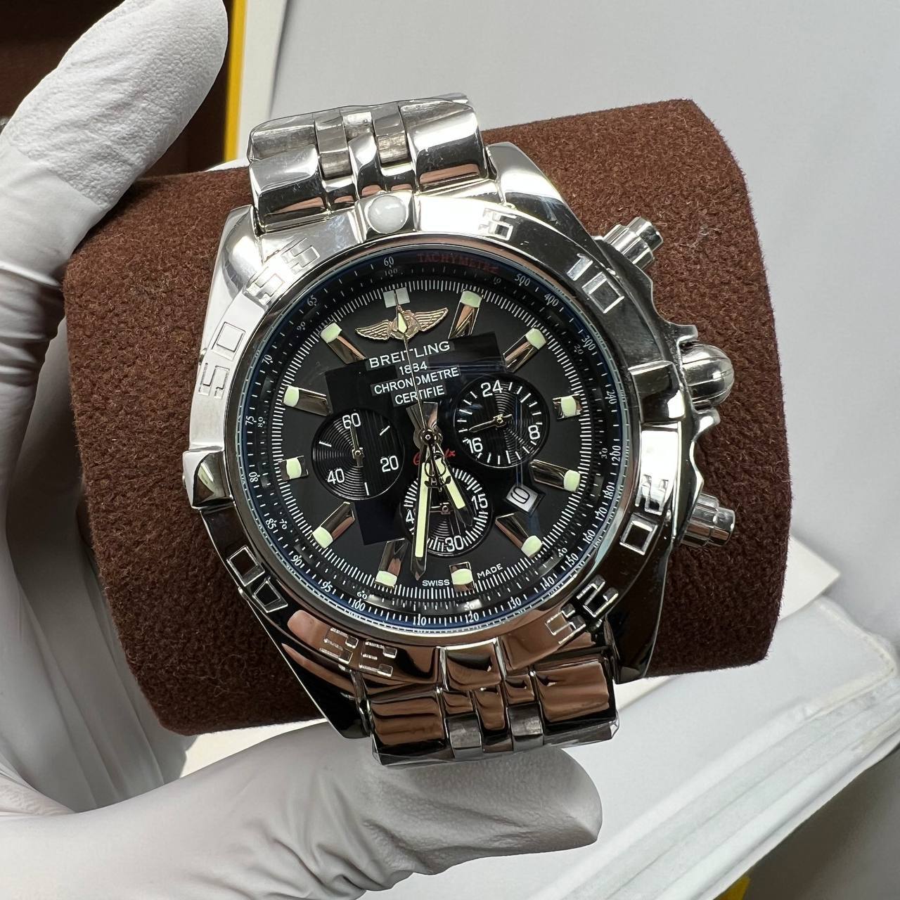 photo 5827762436306571282 y Breitling Chronomat Evolution A13356 black dial AAA replica watch UK - men's designer reps sale