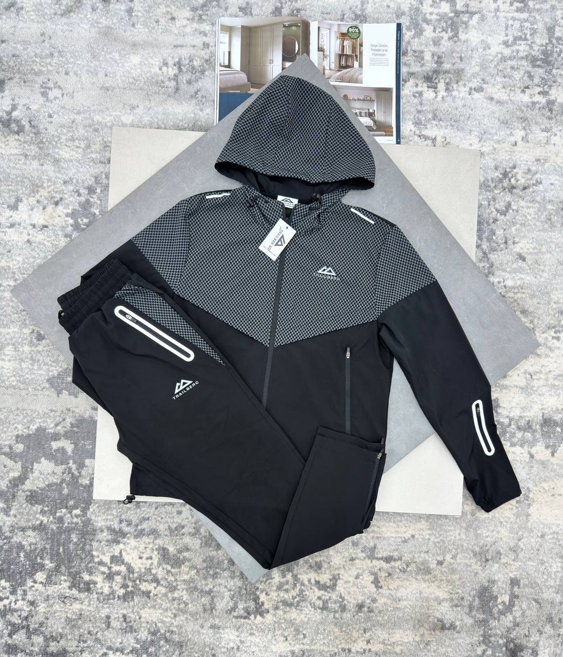 photo 5827762436306571355 y Trailberg Rapid Dash 2.0 tracksuit black grey men's AAA replica UK - designer reps sale