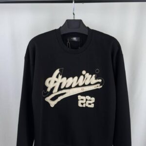 Amiri 22 Crewneck jumper black cotton AAA replica UK - men's women's designer reps sale