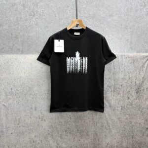 Moncler Faded Logo Cotton t-shirt different colours AAA replica UK - men's women's designer reps sale