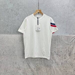 Moncler Tricol Arm Stripe t-shirt white AAA replica UK - men's women's designer reps sale