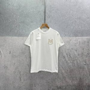 Moncler Embroidered M Logo Cotton t-shirt 2 colours AAA replica UK - men's women's designer reps sale