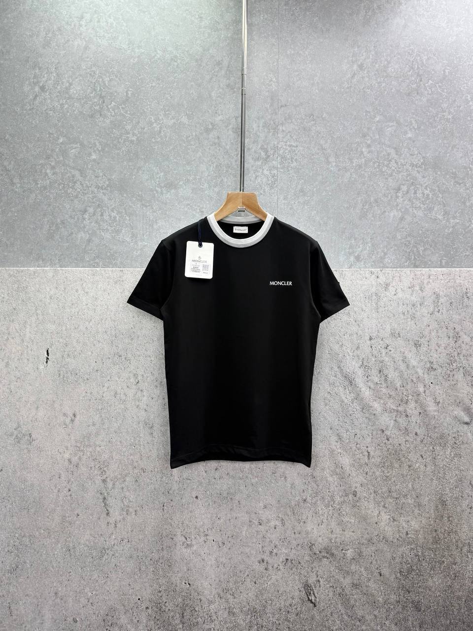 photo 5828132314595134662 y Moncler Rubberized Logo Print Cotton-Jersey t-shirt 2 colours AAA replica UK - men's women's reps sale