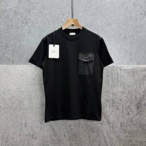 Moncler Monogram Nylon Pocket Cotton Jersey t-shirt 2 colours AAA replica UK - men's women's reps sale