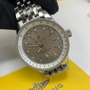 Breitling Navitimer Automatic 41 silver dial stainless steel bracelet AAA replica watch UK - reps sale