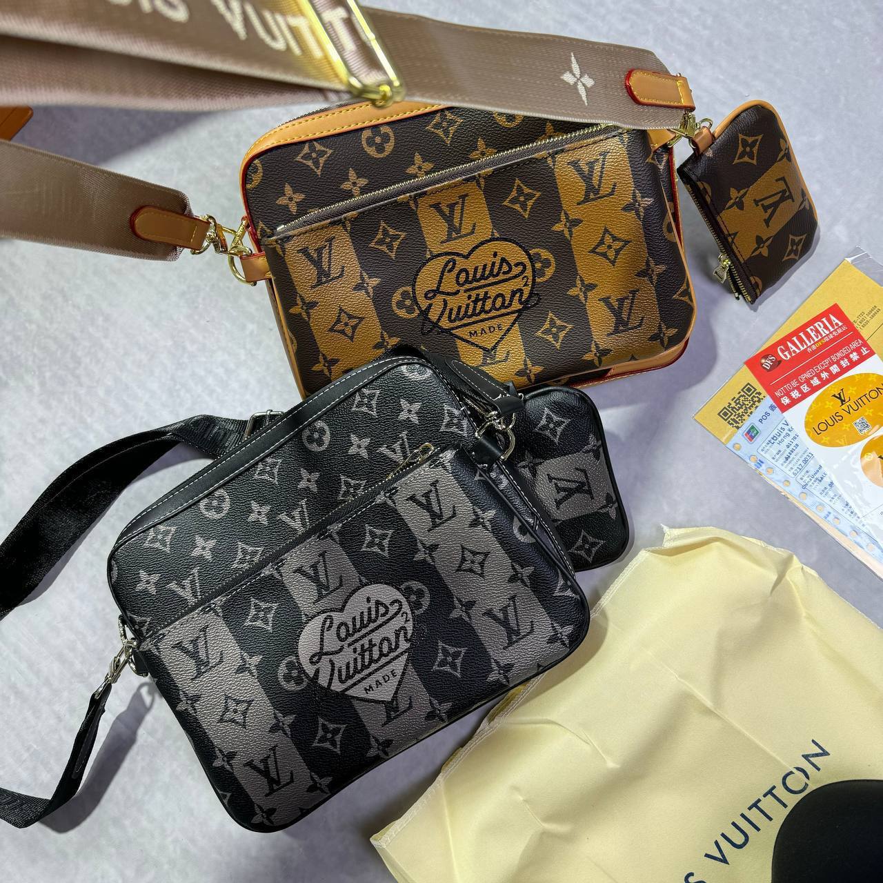 photo 5832583927938354177 y Louis Vuitton x Nigo Trio Messenger Modular Sling Monogram Eclipse 2 colours AAA replica UK - reps sale
