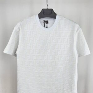 Fendi All-Over FF Logo Print t-shirt 2 colours AAA replica UK - men's women's designer reps sale