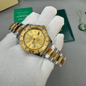 Rolex Yacht-Master 16623 yellow golden dial two tone bracelet AAA replica watch UK - men's reps sale