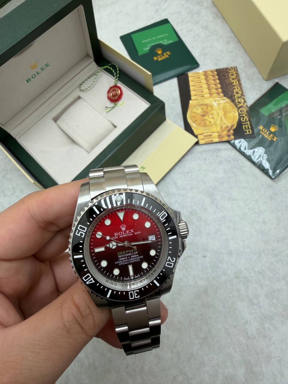 photo 5832710985955872810 y Rolex Deepsea Sea-Dweller Red Dial 116660 D-Blue AAA replica watch UK - men's designer reps sale