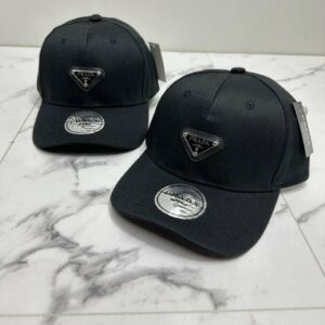 Prada Re-Nylon Enamel Triangle Logo baseball cap AAA replica UK - men's designer reps sale