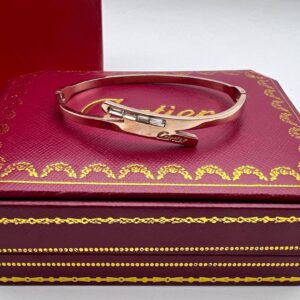 Cartier Crystal Accented Love rose gold bracelet AAA replica UK - women's designer reps sale