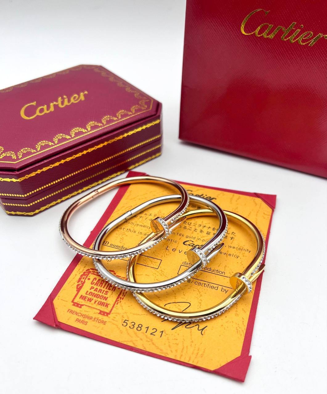 photo 5832710985955872969 y Cartier Nail inspired stones bracelet different colours AAA replica UK - women's designer reps sale