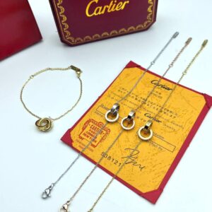 Cartier Trinity inspired cord chain bracelet different colours AAA replica UK - women's reps sale