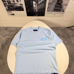 Amiri Spirit Logo t-shirt light blue AAA replica UK - men's women's designer reps sale