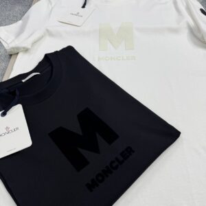 Moncler Flocked Oversized M Letter Logo t-shirt 2 colours AAA replica UK - men's women's reps sale