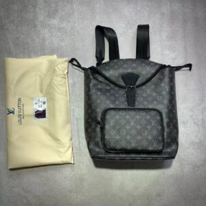 Louis Vuitton Montsouris Monogram Eclipse Canvas backpack black AAA replica UK - men's women's reps