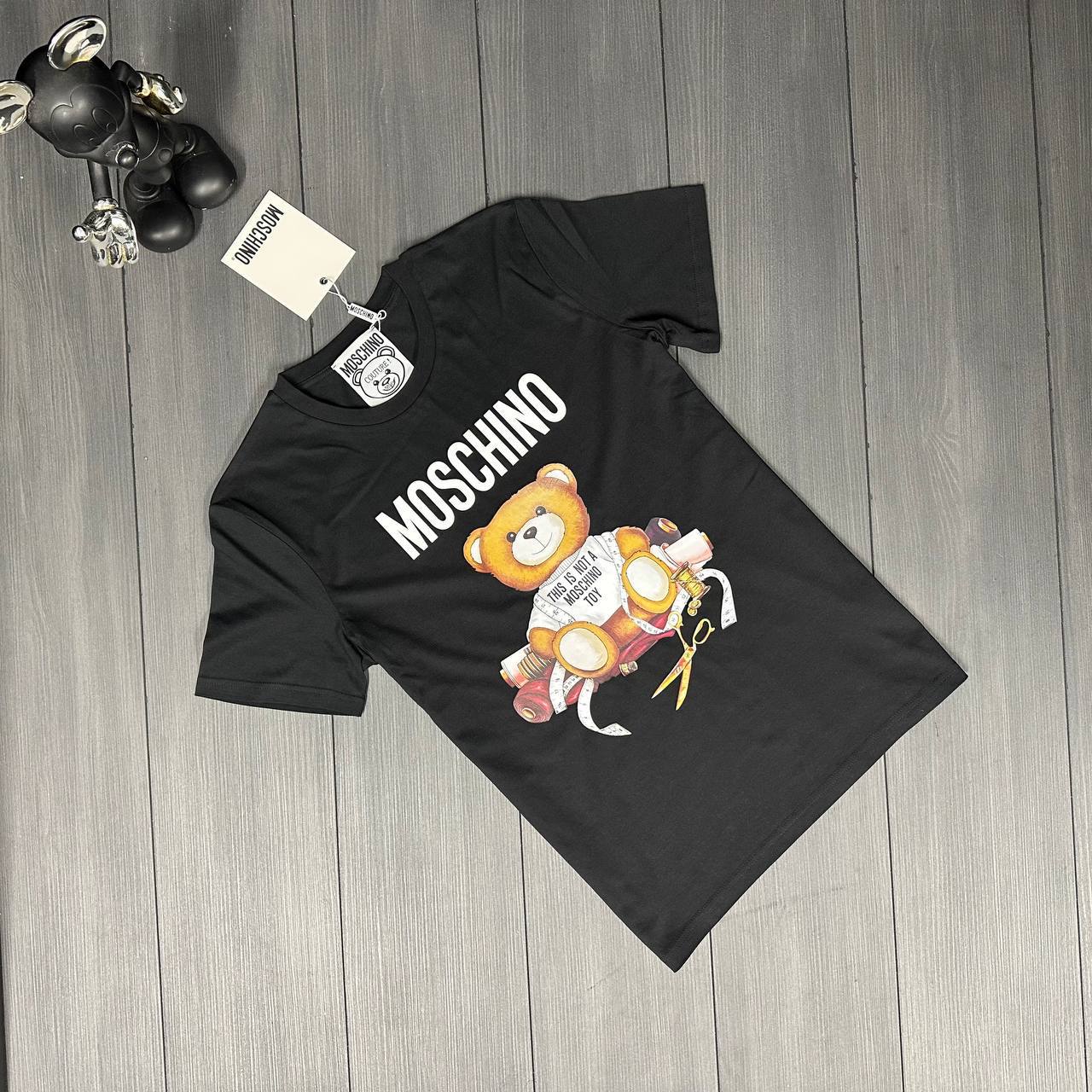 photo 5839087238568938968 y 6.jpg Moschino Sartorial Teddy Bear Short Sleeve Men's Women's T-Shirts in 2 Colors Reps Sale UK Best Quality AAA Replica