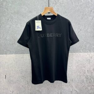 Burberry Tonal Logo Print Short Sleeve Men's Women's T-Shirts in 2 Colors Reps Sale UK Best Quality AAA Replica