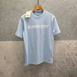 Burberry Block Lettering Logo Print Short Sleeve Men's Women's T-Shirts in 2 Colors Reps Sale UK Best Quality AAA Replica
