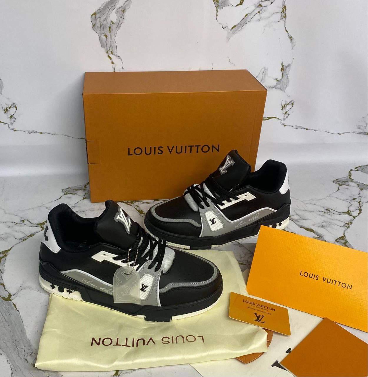 photo 5839087238568939019 y 2.jpg Louis Vuitton LV "Black Grey White" 1AAHS3 Men's Trainers Reps Sale UK Best Quality AAA Replica