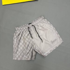 Gucci Split GG Monogram Print Swim Shorts in Grey Color Men's Reps Sale UK Best Quality AAA Replica
