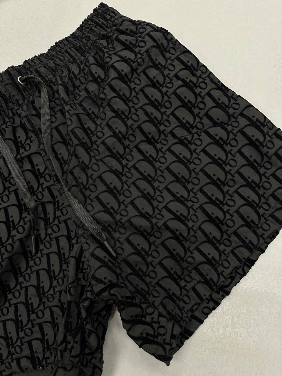 photo 5848330596600450365 y.jpg Christian Dior Graffiti Logo Swim Shorts Set Men's in Black Color Reps Sale UK Best Quality Sale AAA Replica