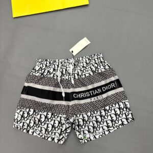 Christian Dior Oblique Color Block Swim Shorts Set Men's in Black/White Color Reps Sale UK Best Quality Sale AAA Replica