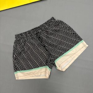 Gucci Allover Geometric Monogram Swim Shorts in Black/Beige Color Men's Reps Sale UK Best Quality AAA Replica