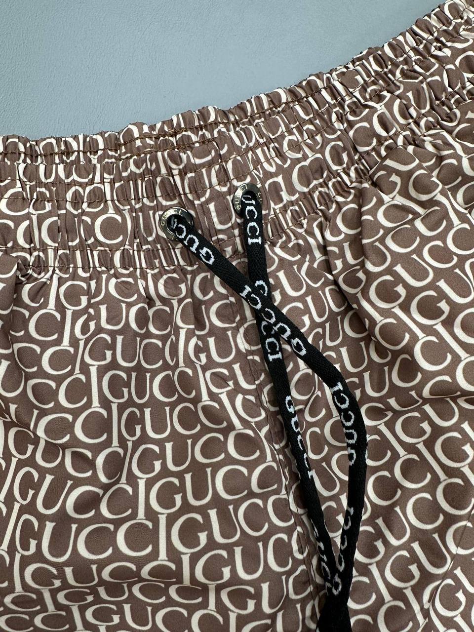 photo 5848330596600450387 y.jpg Gucci Allover Geometric Monogram Swim Shorts in Brown Color 791101-XHAJO-2270 Men's Reps Sale UK Best Quality AAA Replica