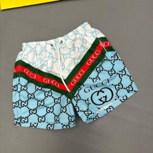 Gucci Diagonal Web Stripe Monogram Swim Shorts Men's Reps Sale UK Best Quality AAA Replica