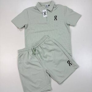 On Running Cloud Tech Knit Polo Shirts & Shorts Set in Mint Green Color Men's Reps Sale UK Best Quality AAA Replica