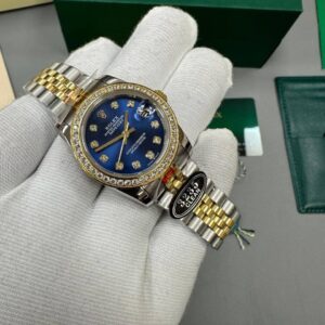 Rolex Lady-Datejust 126283RBR Two Tone Blue Dial Diamond Bezel Jubilee Bracelet Women's Watch Reps Sale UK Best Quality AAA Replica