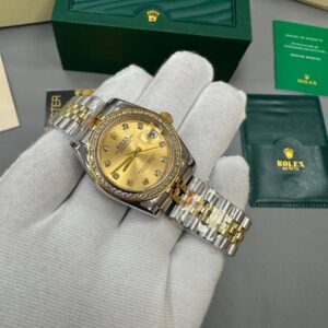 Rolex Lady-Datejust 126283RBR Two Tone Golden Dial Diamond Bezel Jubilee Bracelet Women's Watch Reps Sale UK Best Quality AAA Replica