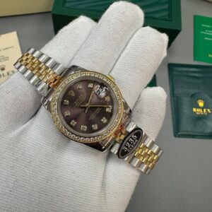 Rolex Lady-Datejust 126283RBR Two Tone Chocolate Dial Diamond Bezel Jubilee Bracelet Women's Watch Reps Sale UK Best Quality AAA Replica