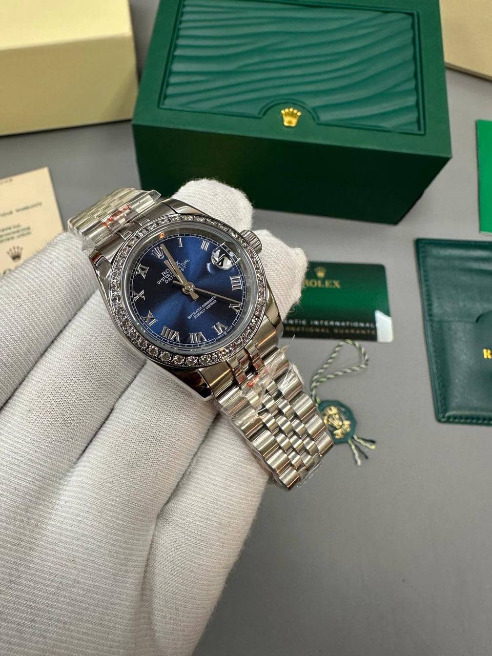 photo 5848330596600450433 y 2.jpg Rolex Lady-Datejust 126284RBR Blue Dial Diamond Bezel Jubilee Bracelet Women's Watch Reps Sale UK Best Quality AAA Replica