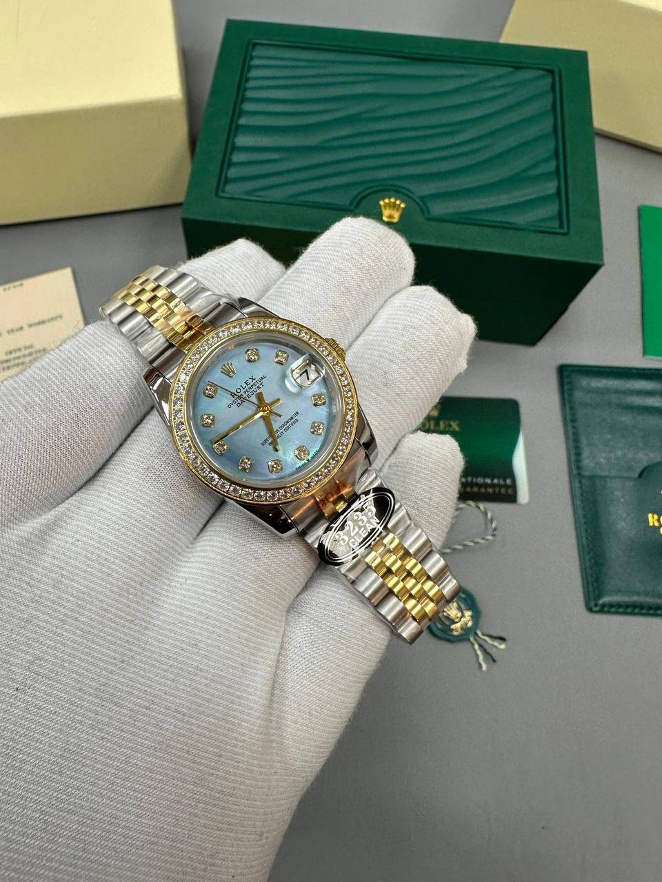 photo 5848330596600450435 y 8483748f d256 468c 8b0c 3ecbd74e7767.jpg Rolex Lady-Datejust Two Tone 278383RBR Blue Dial Diamond Bezel Jubilee Bracelet Women's Watch Reps Sale UK Best Quality AAA Replica