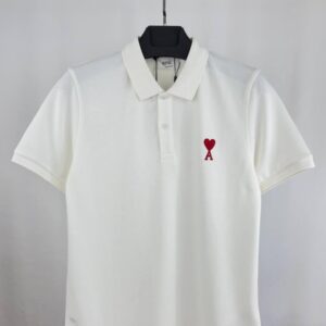 Ami Paris Ami de Cœur Embroidered Heart Logo Polo Shirts Men's in 2 Colors Reps UK Sale Best Quality AAA Replica