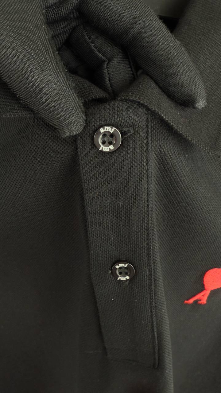 photo 5848330596600450494 y.jpg Ami Paris Ami de Cœur Embroidered Heart Logo Polo Shirts Men's in 2 Colors Reps UK Sale Best Quality AAA Replica