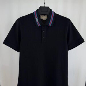 Gucci Interlocking GG Web-Striped Collar Polo Shirts Men's in 2 Colors Reps UK Sale Best Quality AAA Replica