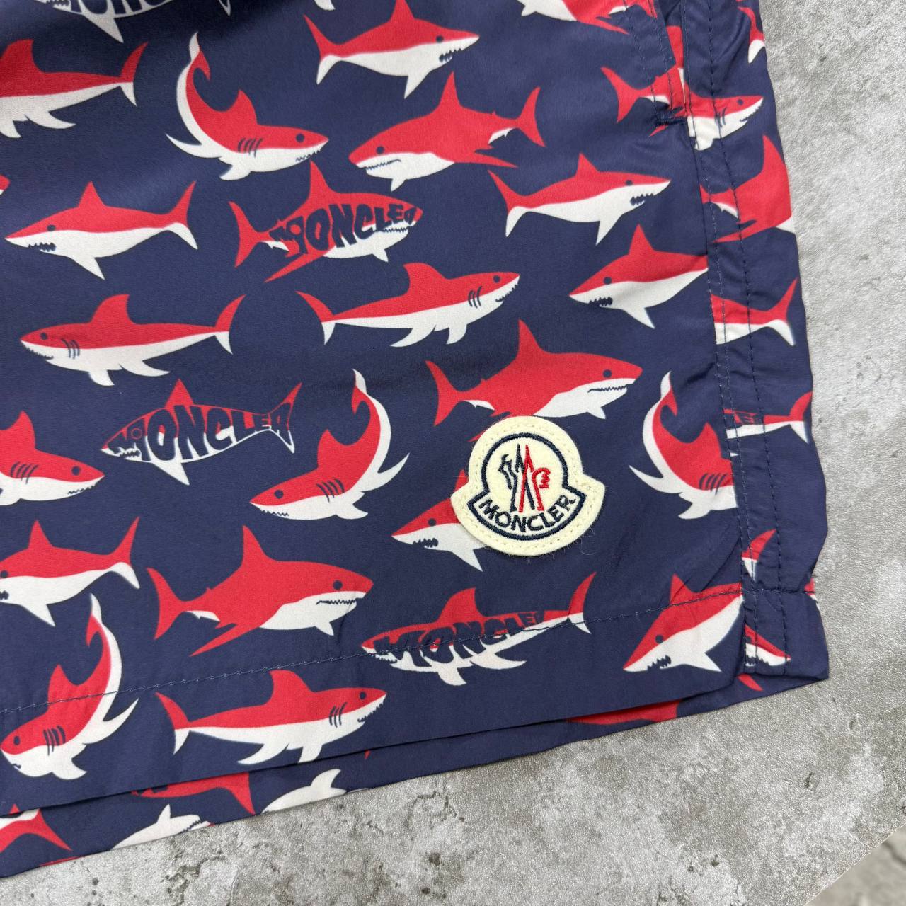 photo 5848330596600450603 y 1.jpg Moncler Shark-Print Drawstring Swim Shorts Men's Reps Sale UK Best Quality AAA Replica
