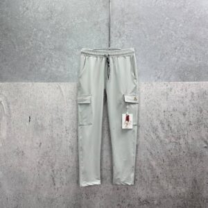 Moncler Logo-Patch Men's Grey Cargo Pants in Multiple Waist Sizes Reps Sale UK Best Quality AAA Replica