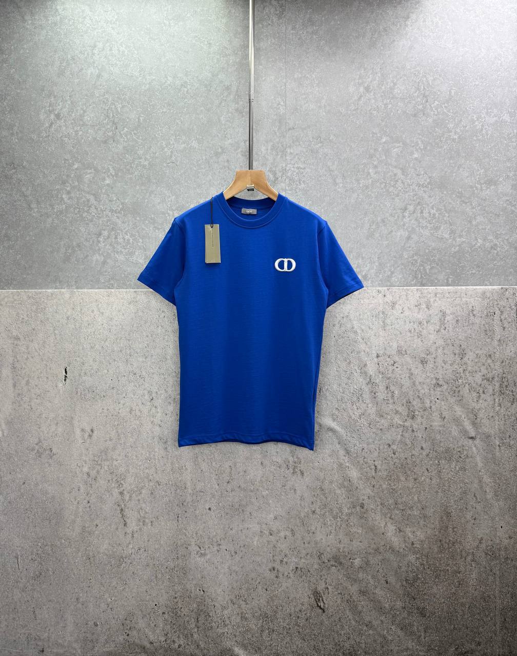 photo 5848330596600450640 y.jpg Christian Dior CD Icon Embroidered Men's Women's T-Shirts in Dark Blue Color Reps Sale UK Best Quality AAA Replica