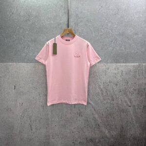 Christian Dior CD Icon Embroidered Men's Women's T-Shirts in Pink Color Reps Sale UK Best Quality AAA Replica