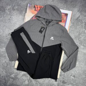 Montirex Men's Two-Tone Technical Hooded Tracksuit in Grey / Black Colour Mens Reps Sale UK Best Quality AAA Replica