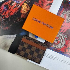 Louis Vuitton Damier Ebene Card Holder in Brown Checkered Men's Reps Sale UK Best Quality AAA Replica